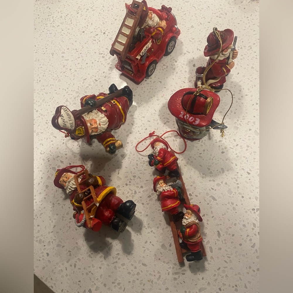Vintage EFFU Edmonton Firefighters Union Christmas ornaments 1999-2004